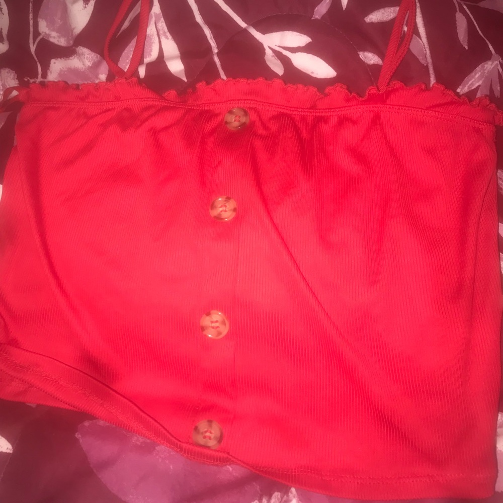 Bold New Red Crop Top